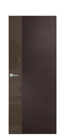 Дверь межкомнатная Ветро 19 Цвет Мореный Дуб Покрытие Шпон натуральный  Наличник Скрытый короб хром Цена 53750