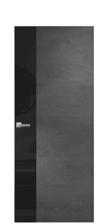 Дверь межкомнатная Vetro 19 Цвет Камень темный Покрытие ПВХ ФАКТУРНЫЕ Наличник Скрытый короб хром Цена 45300