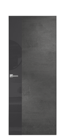 Дверь межкомнатная Vetro 19 Цвет Камень темный Покрытие ПВХ ФАКТУРНЫЕ Наличник Скрытый короб хром Цена 46050