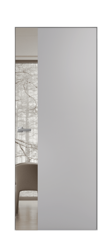 Дверь межкомнатная Vetro 19 Цвет Галечный Покрытие Эмаль  Наличник Скрытый короб хром Цена 52313