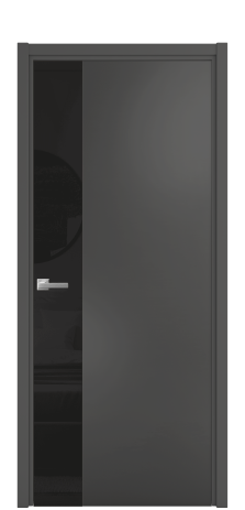 Дверь межкомнатная Ветро 19 Цвет Антрацит Покрытие Эмаль  Наличник L 50 Цена 51588