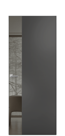 Дверь межкомнатная Vetro 19 Цвет Антрацит Покрытие Эмаль  Наличник Скрытый короб хром Цена 52313