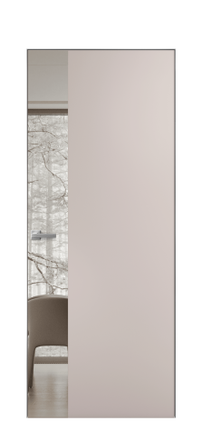 Дверь межкомнатная Vetro 19 Цвет Пудра Покрытие Эмаль  Наличник Скрытый короб хром Цена 50600