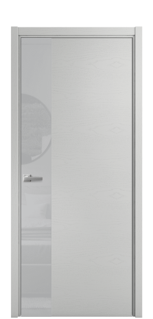 Дверь межкомнатная Vetro 19 Цвет Ясень Телегрей Покрытие Шпон крашеный  Наличник L 50 Цена 53825