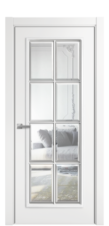 Дверь межкомнатная Amelia 8 Цвет Белый Покрытие Эмаль  Наличник L 75 Цена 71475