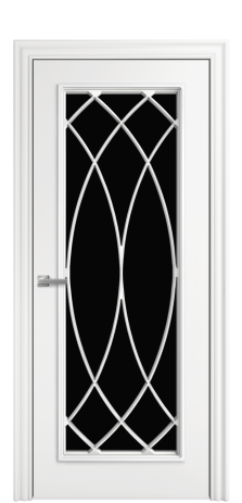 Дверь межкомнатная Амелия ARC1 Цвет Белый Покрытие Эмаль  Наличник M 85 Цена 92350