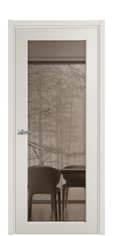 Дверь межкомнатная Страда 11 Цвет Дымчатый Покрытие Эмаль  Наличник L 50 Цена 48925