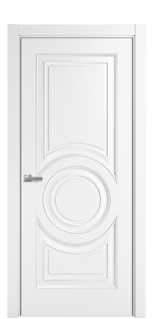 Дверь межкомнатная Элеганс 6 Цвет Белый Покрытие Эмаль  Наличник L 75 Цена 48475