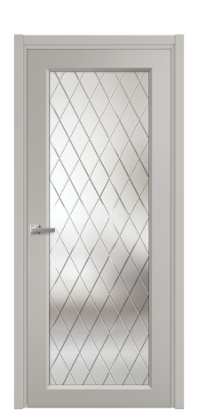 Дверь межкомнатная Stripe 1 Цвет Серый Шелк Покрытие Эмаль  Наличник L 50 Цена 45765