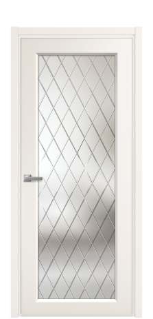 Дверь межкомнатная Stripe 1 Цвет Молочный Покрытие Эмаль  Наличник L 50 Цена 45615