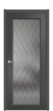 Дверь межкомнатная Stripe 1 Цвет Антрацит Покрытие Эмаль  Наличник L 50 Цена 46365