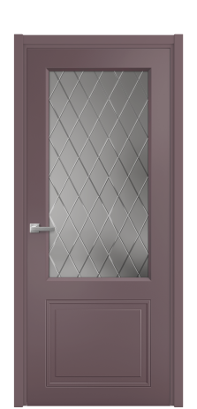 Дверь межкомнатная Stripe 2 Цвет Лиловый Покрытие Эмаль  Наличник L 50 Цена 46923