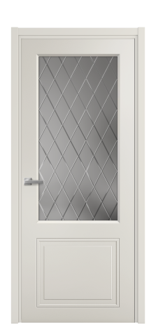 Дверь межкомнатная Stripe 2 Цвет Дымчатый Покрытие Эмаль  Наличник L 50 Цена 45380