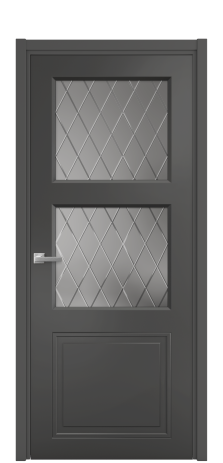 Дверь межкомнатная Страйп 3 Цвет Антрацит Покрытие Эмаль  Наличник L 50 Цена 46993