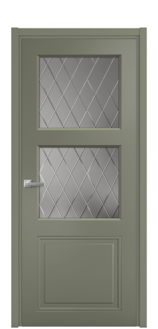 Дверь межкомнатная Stripe 3 Цвет Зеленый Покрытие Эмаль  Наличник L 50 Цена 46993