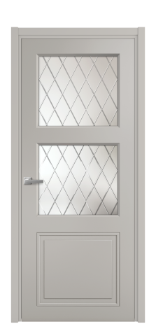 Дверь межкомнатная Stripe 3 Цвет Серый Шелк Покрытие Эмаль  Наличник L 50 Цена 44900