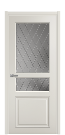 Дверь межкомнатная Страйп 4 Цвет Дымчатый Покрытие Эмаль  Наличник L 50 Цена 39936