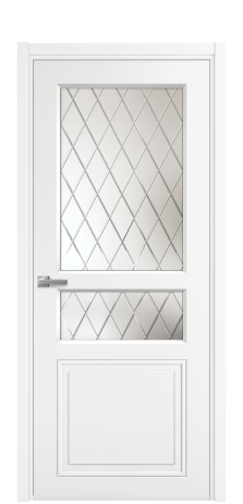 Дверь межкомнатная Stripe 4 Цвет Белый Покрытие Эмаль  Наличник L 50 Цена 38258