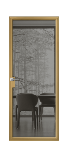 Дверь межкомнатная Фрейм 01 Цвет Латунь Покрытие Алюминий  Наличник Скрытый короб Цена 75130