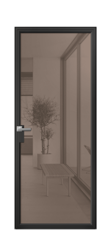 Дверь межкомнатная Frame 01 Цвет Черный Покрытие Алюминий  Наличник Скрытый короб Цена 77400