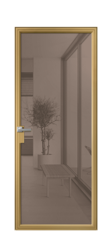 Дверь межкомнатная Frame 01 Цвет Латунь Покрытие Алюминий  Наличник Скрытый короб Цена 85180