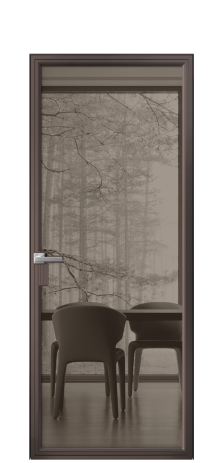 Дверь межкомнатная Frame 01 Цвет Антик Покрытие Алюминий  Наличник Скрытый короб Цена 74470