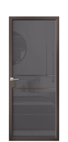 Дверь межкомнатная Frame 02 Цвет Антик Покрытие Алюминий  Наличник Скрытый короб Цена 90990