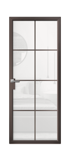 Дверь межкомнатная Frame 08 Цвет Антик Покрытие Алюминий  Наличник Скрытый короб Цена 90444