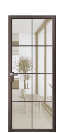 Дверь межкомнатная Фрейм 08 Цвет Антик Покрытие Алюминий  Наличник Скрытый короб Цена 73180