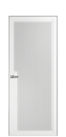 Дверь межкомнатная Step 03 Цвет Белый Покрытие Эмаль  Наличник Скрытый короб хром Цена 62000