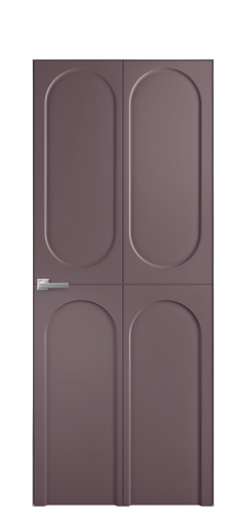 Дверь межкомнатная Ансе 4 Цвет Лиловый Покрытие Эмаль  Наличник Скрытый короб хром Цена 45893