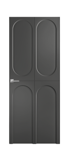 Дверь межкомнатная Anse 4 Цвет Антрацит Покрытие Эмаль  Наличник Скрытый короб хром Цена 63053
