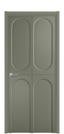 Дверь межкомнатная Anse 4 Цвет Зеленый Покрытие Эмаль  Наличник L 50 Цена 52175