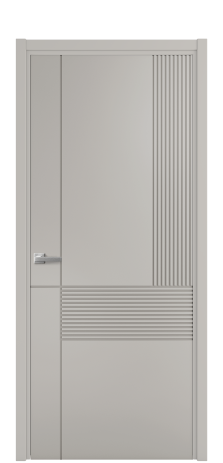 Дверь межкомнатная Меццо 13 Цвет Серый Шелк Покрытие Эмаль  Наличник L 50 Цена 42475