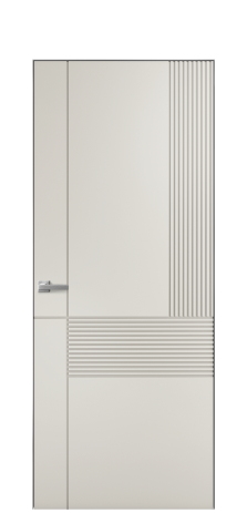 Дверь межкомнатная Mezzo 13 Цвет Дымчатый Покрытие Эмаль  Наличник Скрытый короб хром Цена 42450