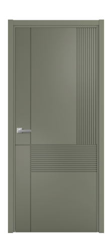 Дверь межкомнатная Mezzo 13 Цвет Зеленый Покрытие Эмаль  Наличник L 50 Цена 43818