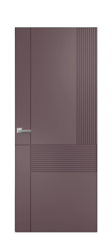 Дверь межкомнатная Mezzo 13 Цвет Лиловый Покрытие Эмаль  Наличник Скрытый короб хром Цена 60953
