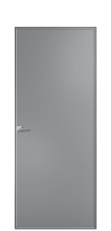 Дверь межкомнатная Лайн 1 Цвет Гриджио Покрытие Эмаль  Наличник Скрытый короб хром Цена 51143