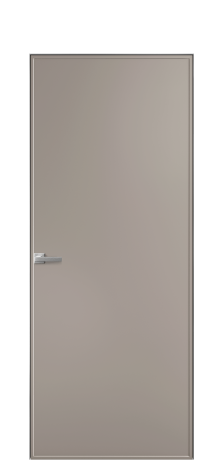 Дверь межкомнатная Лайн 1 Цвет Какао Покрытие Эмаль  Наличник Скрытый короб хром Цена 49450