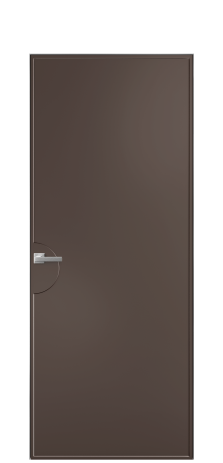 Дверь межкомнатная Line 2 Цвет Коричневый Покрытие Эмаль  Наличник Скрытый короб хром Цена 51143