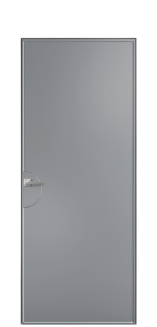 Дверь межкомнатная Лайн 2 Цвет Гриджио Покрытие Эмаль  Наличник Скрытый короб хром Цена 51143