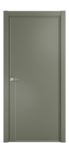 Дверь межкомнатная Line 4 Цвет Зеленый Покрытие Эмаль  Наличник L 75 Цена 51168