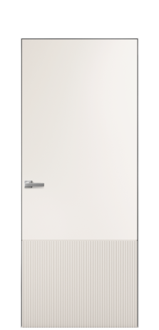 Дверь межкомнатная Бриз 2 Цвет Молочный Покрытие Эмаль  Наличник Скрытый короб хром Цена 58450