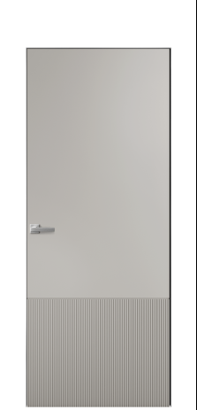 Дверь межкомнатная Breeze 2 Цвет Серый Шелк Покрытие Эмаль  Наличник Скрытый короб хром Цена 58450