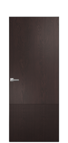 Дверь межкомнатная Бриз 2 Цвет Мореный Дуб Покрытие Шпон натуральный  Наличник Скрытый короб хром Цена 62350