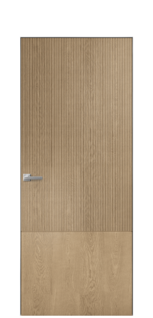 Дверь межкомнатная Breeze 3 Цвет Дуб Светлый Покрытие Шпон натуральный  Наличник Скрытый короб хром Цена 62350