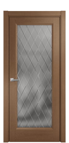 Дверь межкомнатная Неоклассик 1 Цвет Дуб Темный Покрытие Шпон натуральный  Наличник L 75 Цена 50305