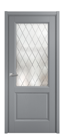 Дверь межкомнатная Неоклассик 2 Цвет Ясень Гриджио Покрытие Шпон крашеный  Наличник L 50 Цена 46680