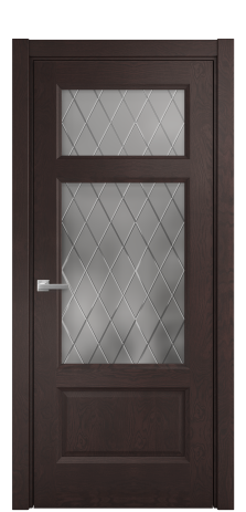 Дверь межкомнатная Неоклассик 3 Цвет Мореный Дуб Покрытие Шпон натуральный  Наличник L 75 Цена 50175