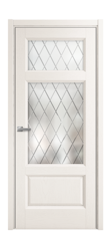 Дверь межкомнатная Неоклассик 3 Цвет Ясень Молочный Покрытие Шпон крашеный  Наличник L 50 Цена 46750